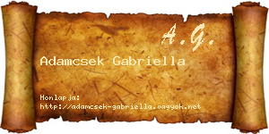 Adamcsek Gabriella névjegykártya