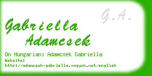 gabriella adamcsek business card